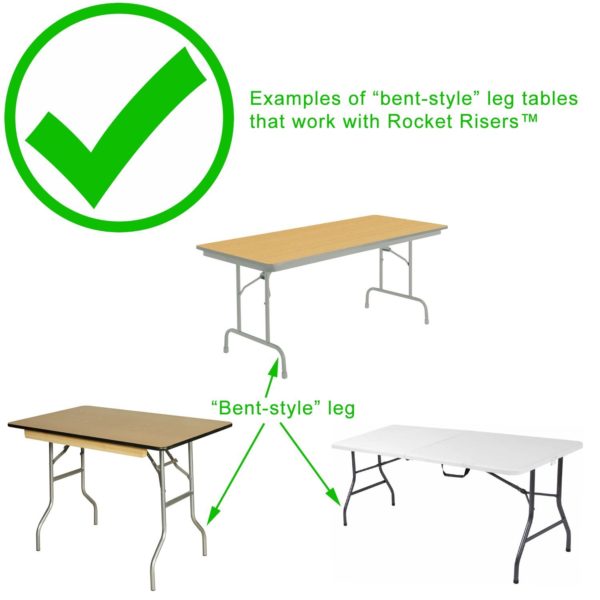 Tables that work with Rocket Risers